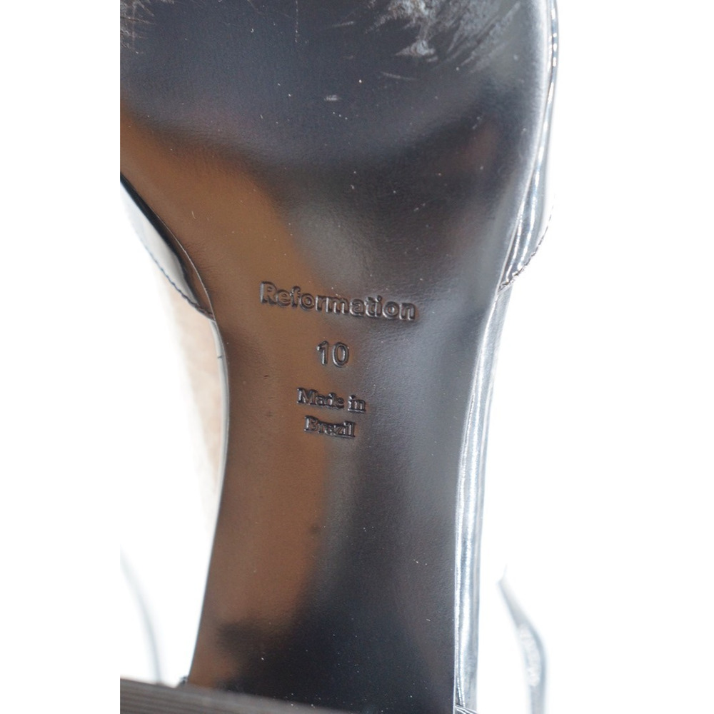 Reformation Mallori Closed Toe Patent Leather Heel Size 10 - Picture 11 of 13